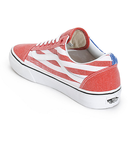 Vans Old Skool Van Doren Stars and Stripes Skate Shoes Zumiez