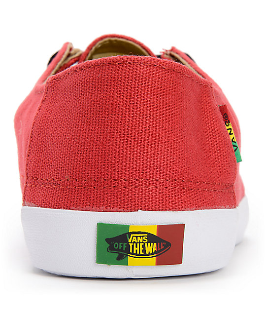Vans Rata Vulc Rasta Chili Pepper Red Skate Shoes Zumiez