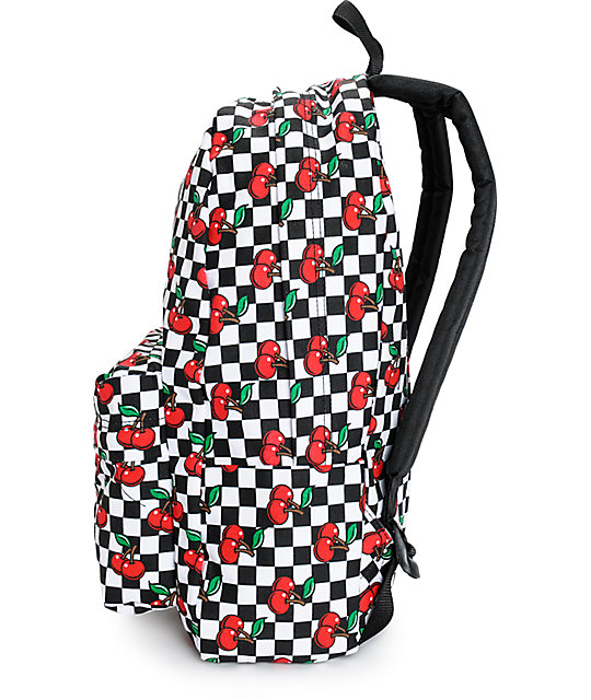 Vans Realm Cherry Checkers Backpack | Zumiez