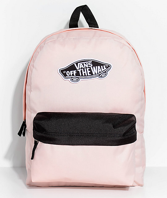 vans light pink backpack