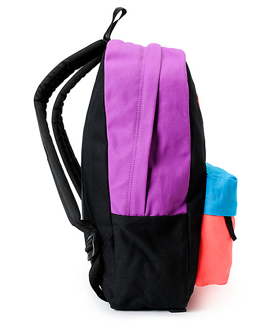 Vans Realm Neon Color Block Backpack Zumiez