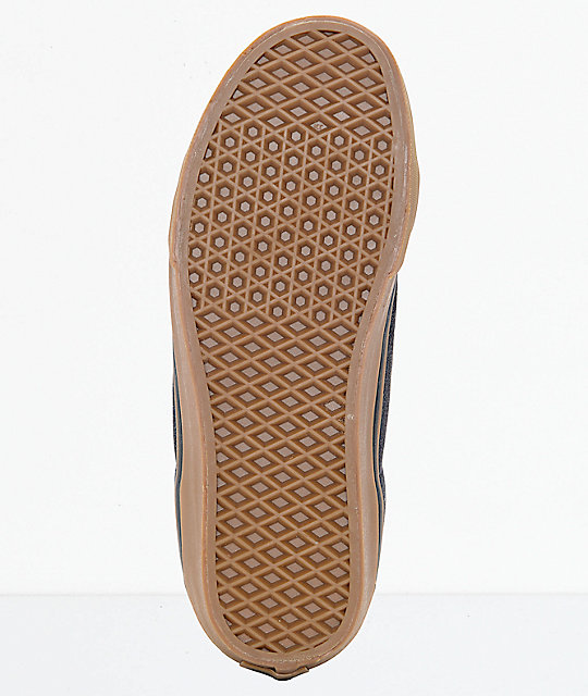 Vans Sk8Hi CL Black Denim & Gum Skate Shoes Zumiez