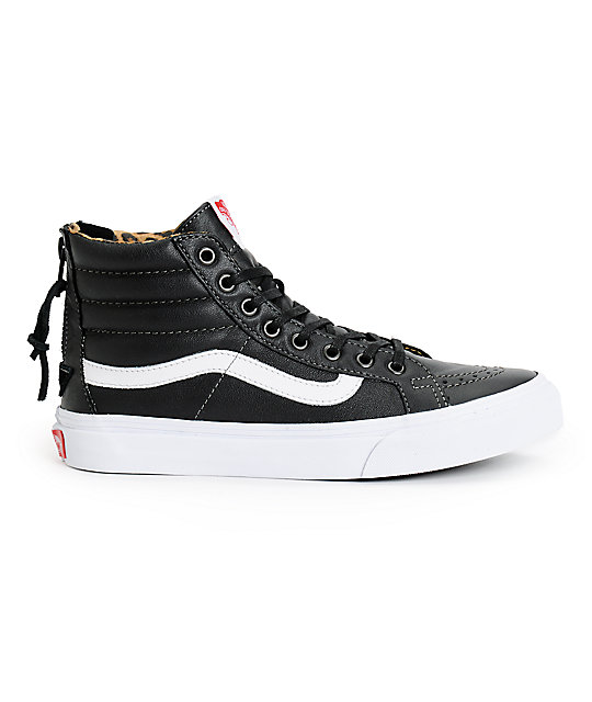vans sk8 hi leopard black
