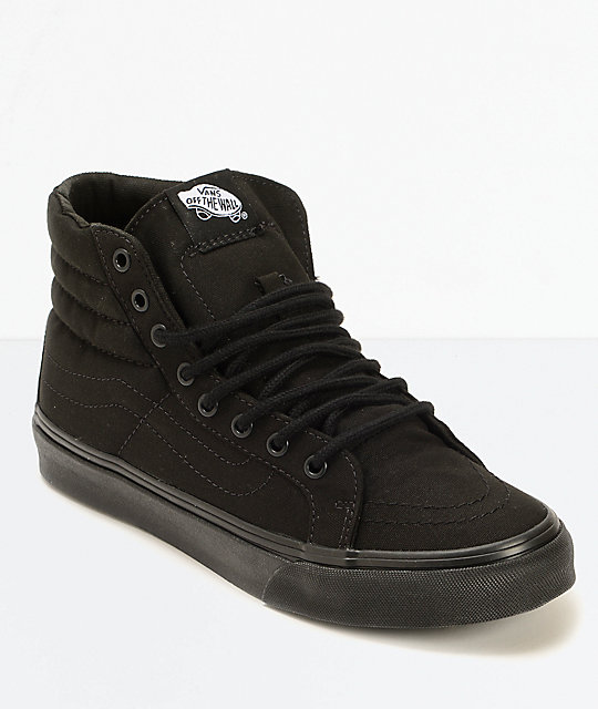 vans sk8 hi leather black