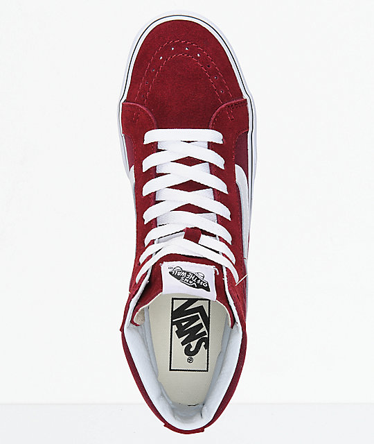 Vans Sk8Hi Slim Windsor Wine Shoes Zumiez