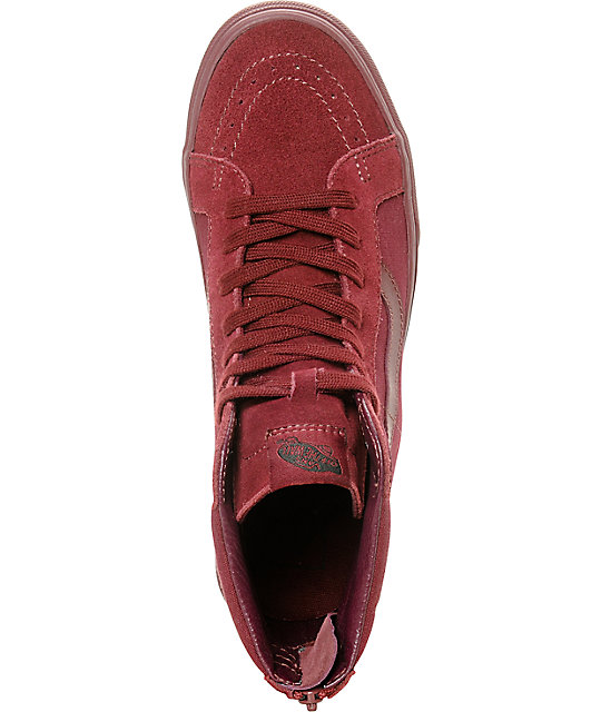 Vans Sk8Hi Zip Port Royale Mono Skate Shoes Zumiez