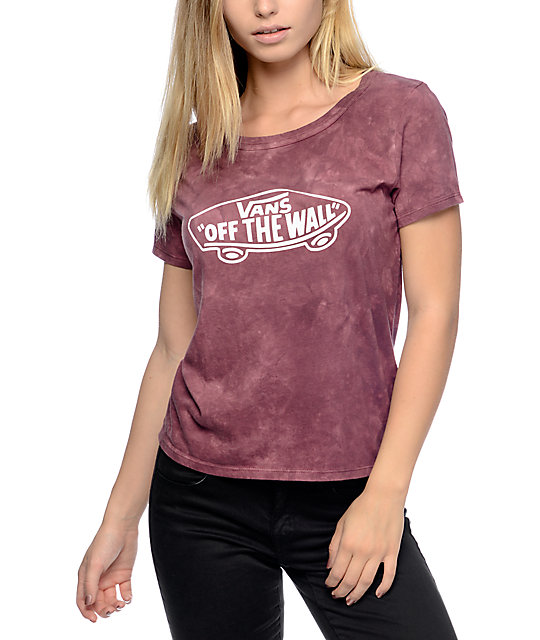 Vans Skimmer Burgundy Cloudwash T-Shirt | Zumiez