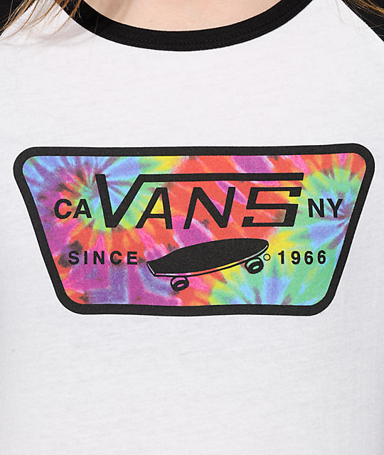 Vans Tie Dye Full Patch Baseball Tee Zumiez