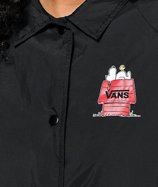 Vans x Peanuts Snoopy Black Coaches Jacket Zumiez