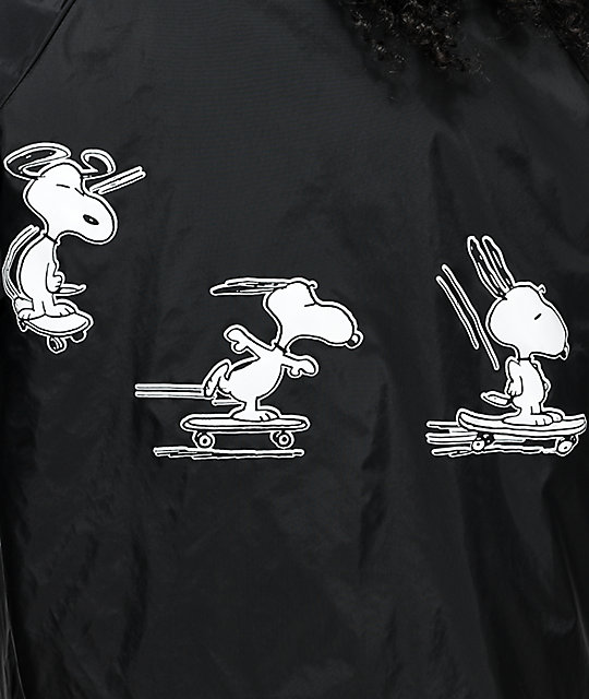 Vans x Peanuts Snoopy Black Coaches Jacket Zumiez