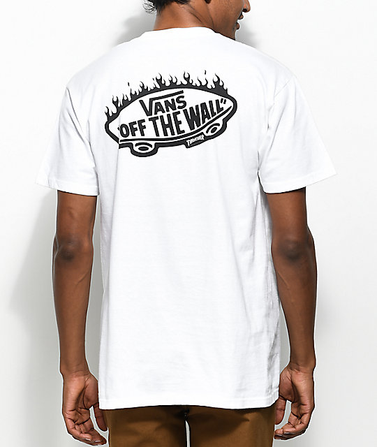 camiseta vans blanca