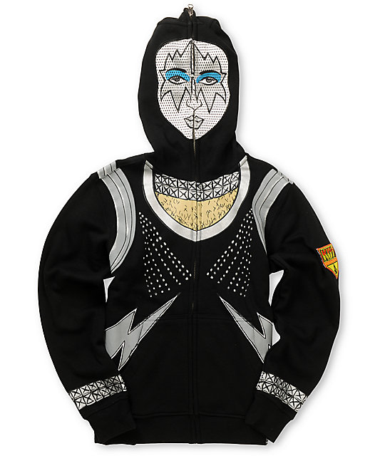 kiss zip up hoodie