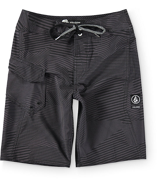 Boys Stone Mod Black 18" Board Shorts Zumiez