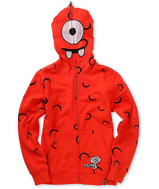Boys Yo Gabba Gabba Muno Red Face Mask Hoodie at Zumiez PDP