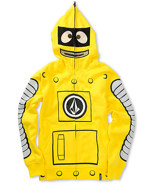 Volcom Boys Yo Gabba Gabba Plex Yellow Face Mask Hoodie | Zumiez