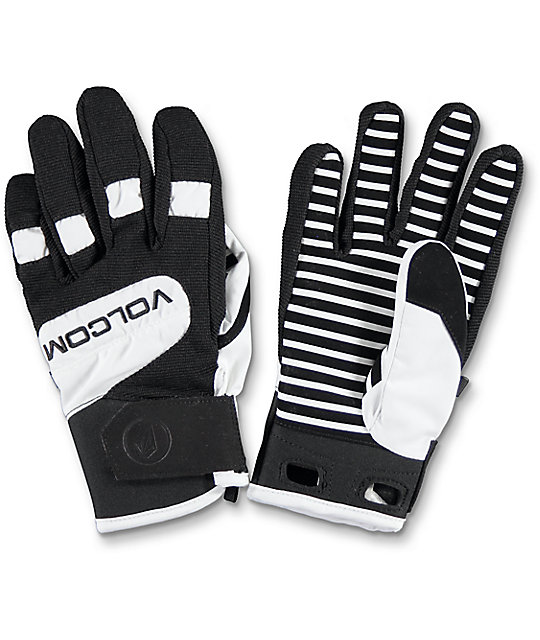 Crail White & Black Snowboard Gloves Zumiez