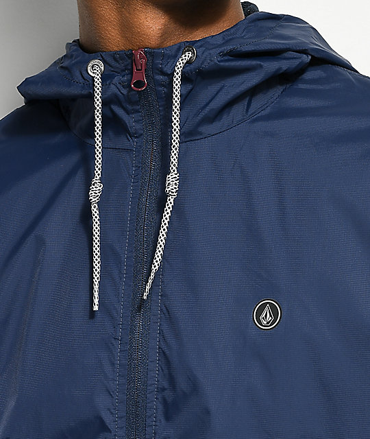 Ermont Navy & Burgundy Windbreaker Jacket Zumiez