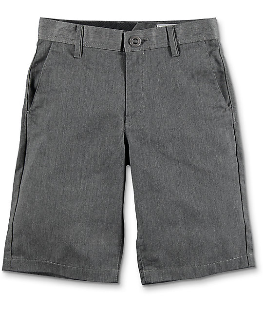 charcoal chino shorts