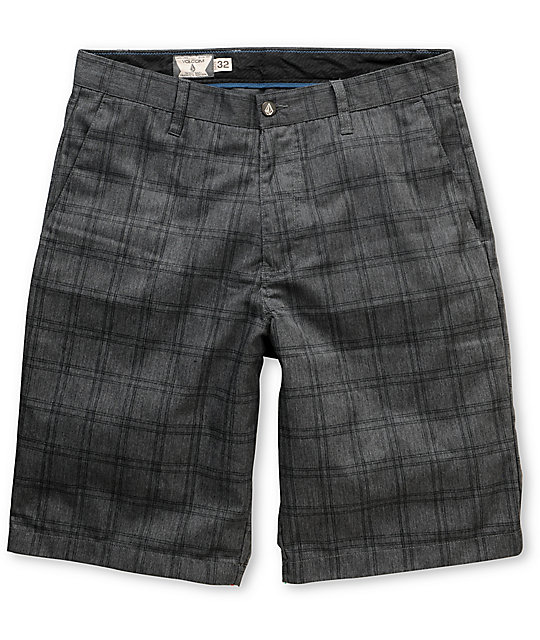 plaid chino shorts