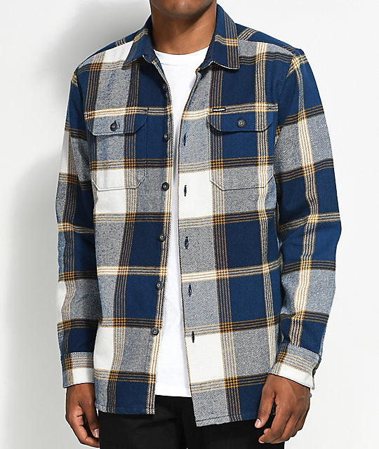 yellow navy flannel