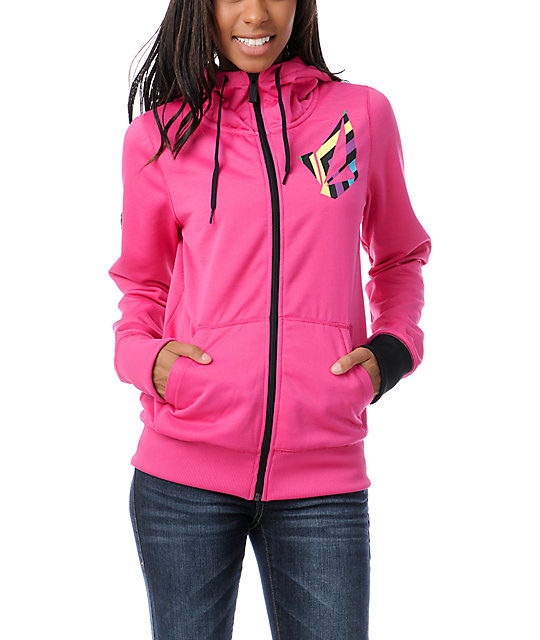Jubaea Pink Full Zip Tech Fleece Jacket Zumiez