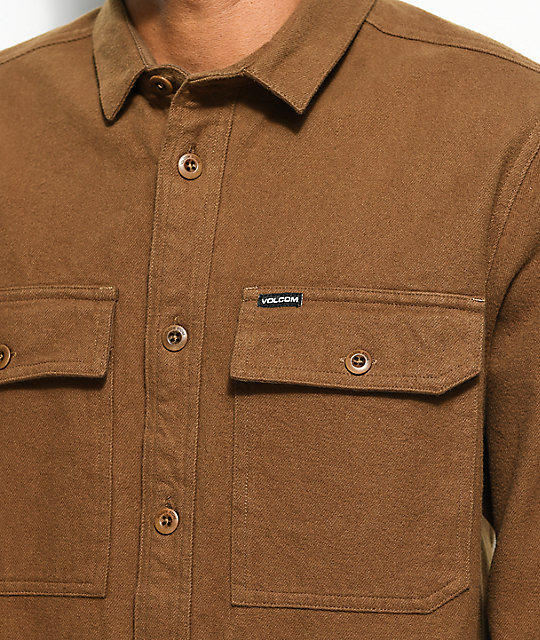 khaki flannel shirt