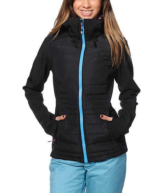 Leo Black Softshell Snowboard Jacket Zumiez