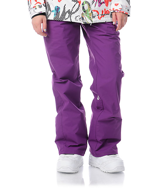 mens snowboard pants purple