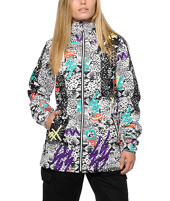Magnum Leopard Print 10K Insulated Snowboard Jacket Zumiez