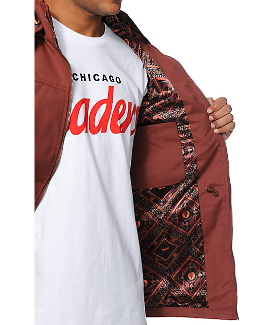 Volcom Nitty Gritty Burgundy Light Hooded Jacket | Zumiez