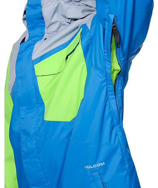 Profile Grey, Green & Blue 10K Snowboard Jacket Zumiez