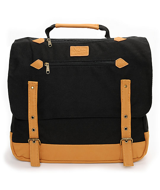 Supply & Demand Black Messenger Backpack Zumiez
