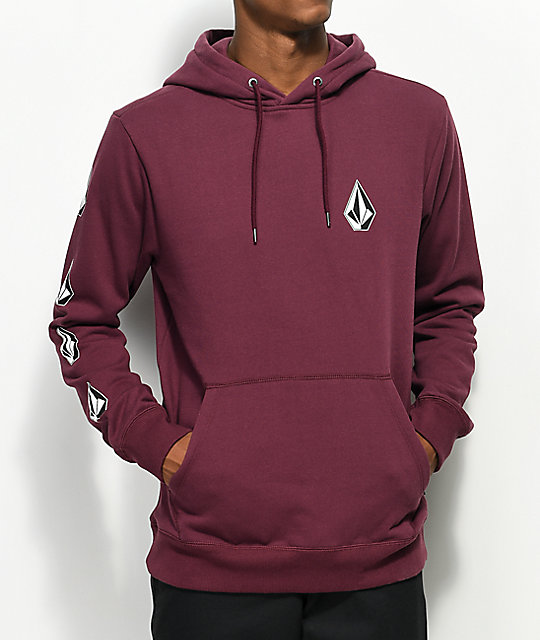 Volcom Supply Stone Burgundy Hoodie | Zumiez