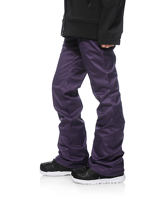 mens snowboard pants purple