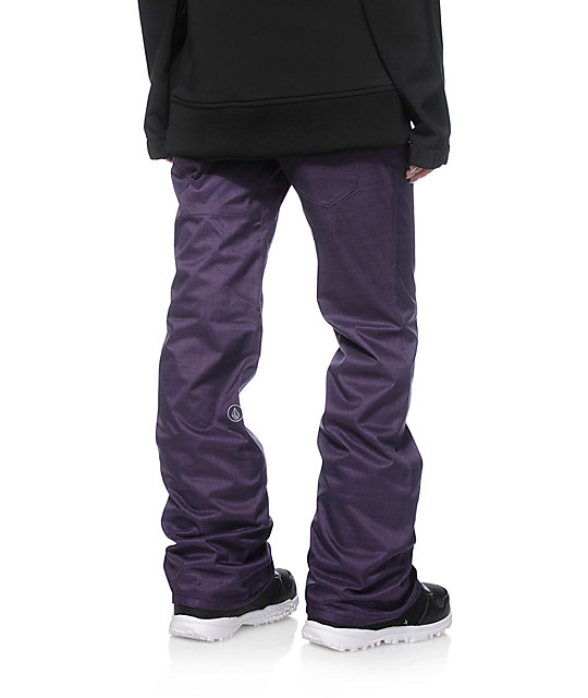 mens snowboard pants purple