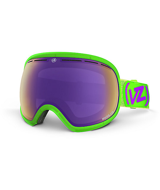 Von Zipper Fishbowl Spaceglaze Lime & Purple Snow Goggles