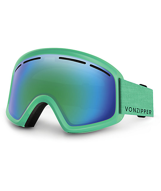 Von Zipper Trike Mono Mint Satin Youth Snowboard Goggles Zumiez