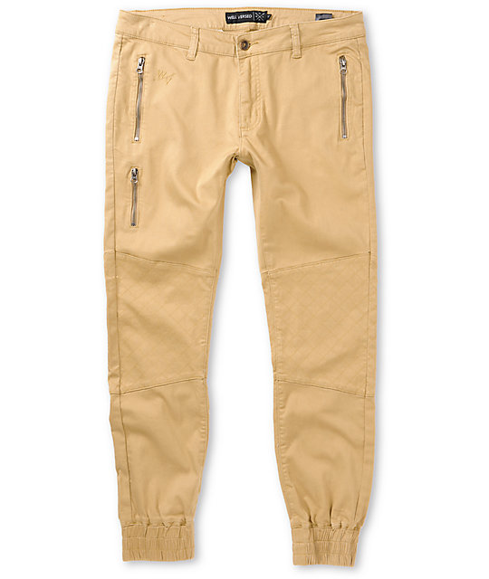 moto twill joggers