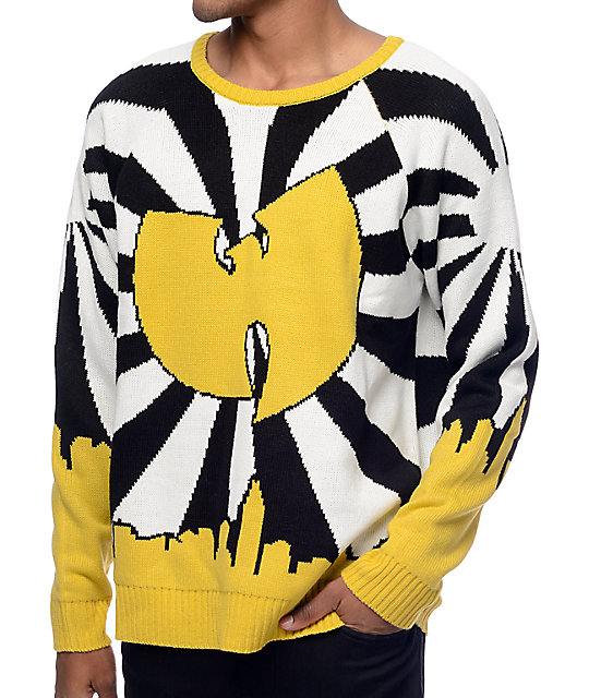 Wu-Tang Logo Black, Yellow & White Sweater | Zumiez