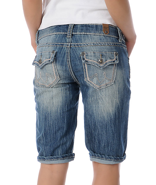 YMI Casey Denim Bermuda Shorts Zumiez