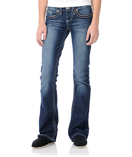 YMI Jolie Navy Bootcut Jeans | Zumiez