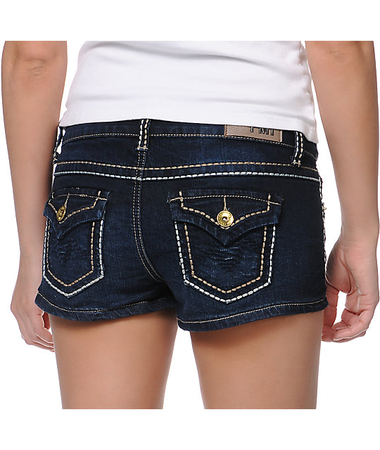 YMI Minka Dark Wash Denim Shorts Zumiez