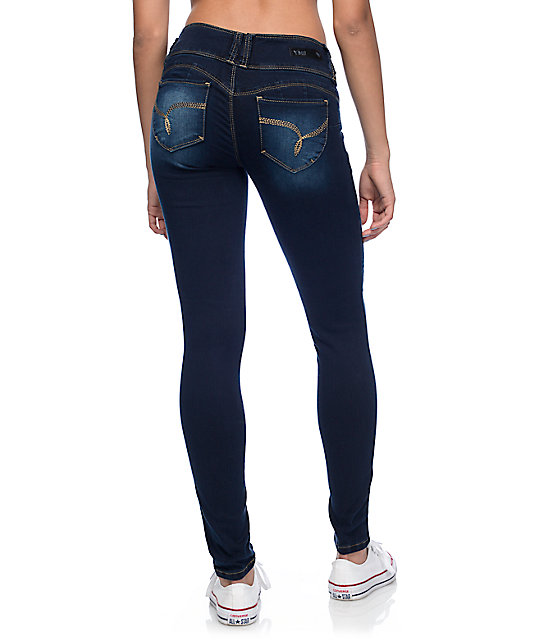 dark blue jeggings