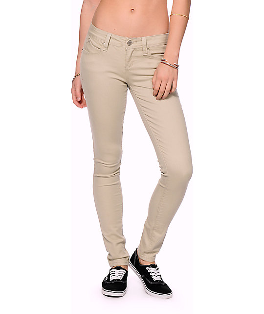 khaki skinny pants