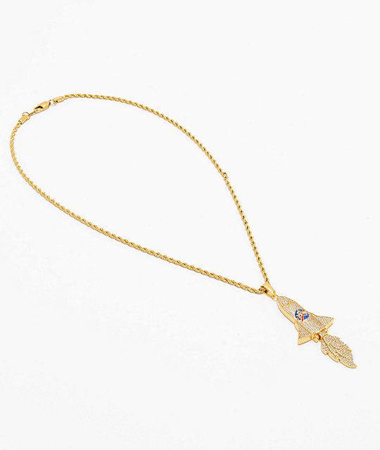YRN x The Gold Gods Takeoff Gold Chain Necklace Zumiez.ca