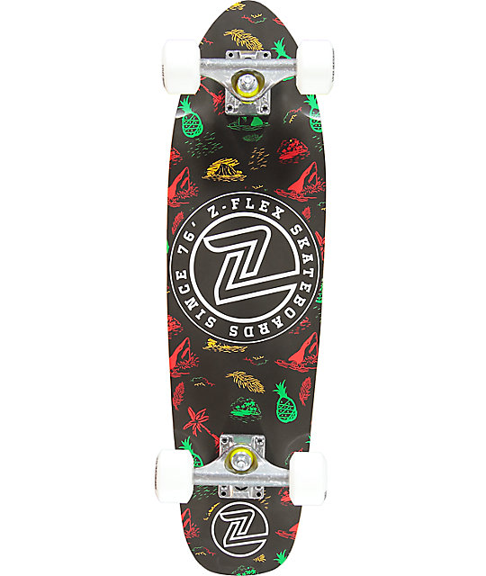 ZFlex Island Time 27" Cruiser Complete Skateboard Zumiez