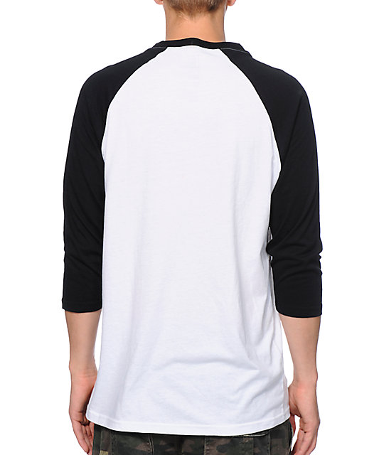 Zine 2nd Inning White & Black Baseball TShirt Zumiez