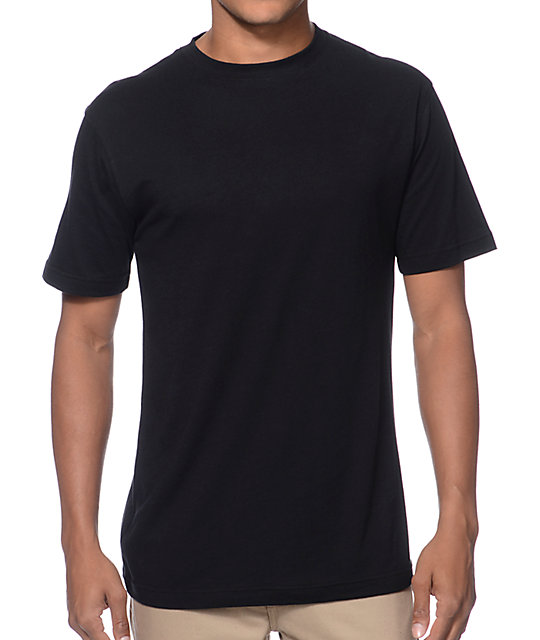 black crew neck shirt