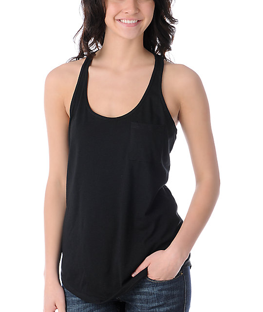 Zine Black Tank Top Zumiez