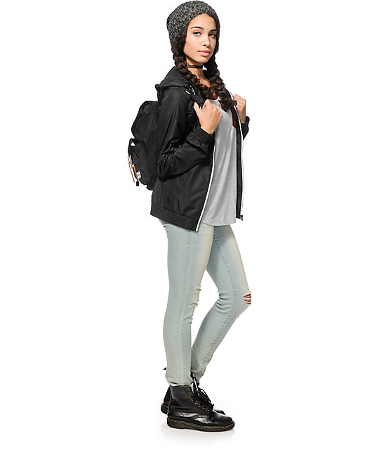 Zine Black Windbreaker Jacket Zumiez